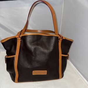 DOONEY & BOURKE Florentine Kristen Black Leather Shoulder‎ Tote Bag VTG